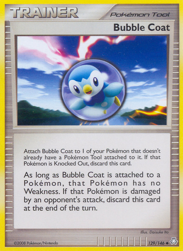 Bubble Coat – Legends Awakened 129/146 Pokémon card