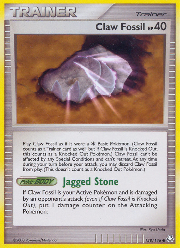 Claw Fossil – Legends Awakened 138/146 Pokémon card