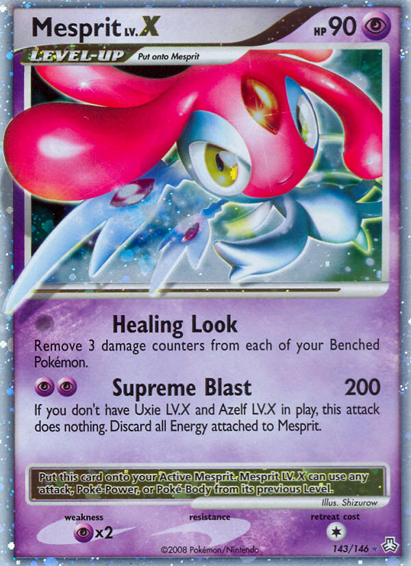 Mesprit LV.X – Legends Awakened 143/146 Pokémon card