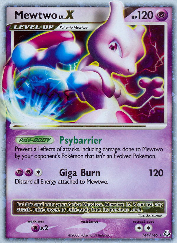 Mewtwo LV.X – Legends Awakened 144/146 Pokémon card
