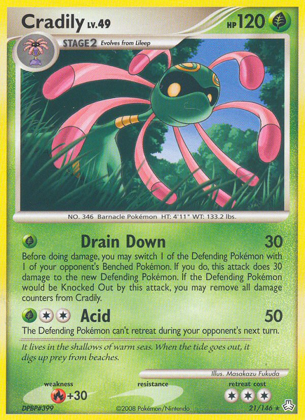 Cradily – Legends Awakened 21/146 Pokémon card
