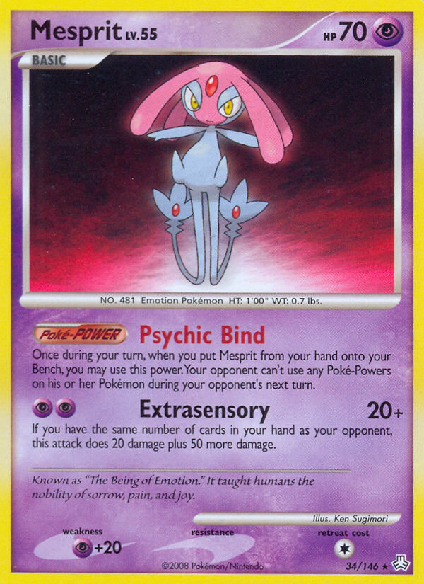 Mesprit – Legends Awakened 34/146 Pokémon card