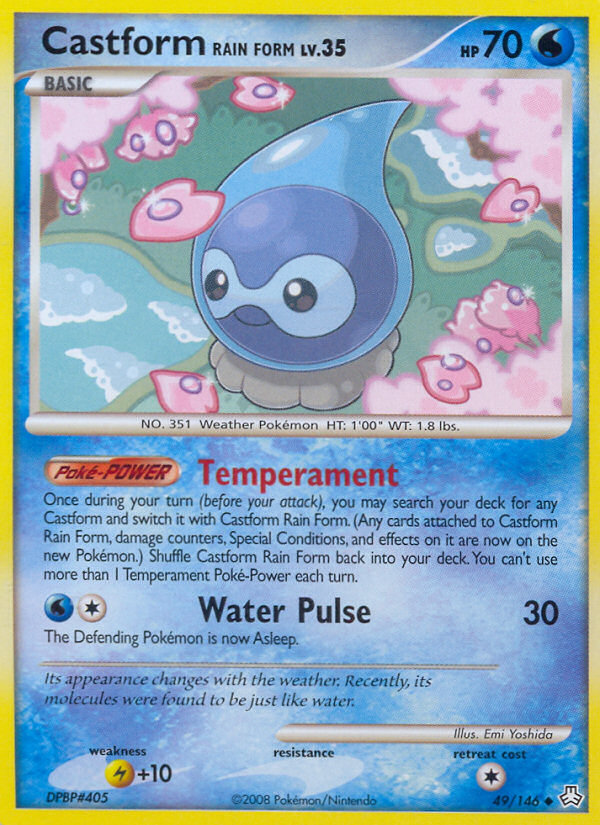 Castform Rain Form – Legends Awakened 49/146 Pokémon card
