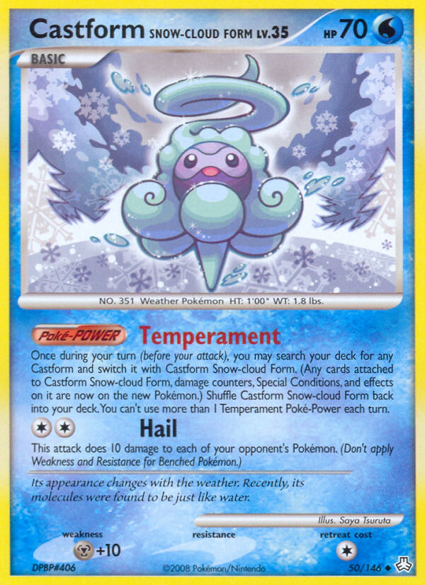 Castform Snow-Cloud Form – Legends Awakened 50/146 Pokémon card