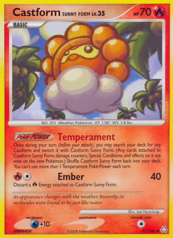 Castform Sunny Form – Legends Awakened 51/146 Pokémon card