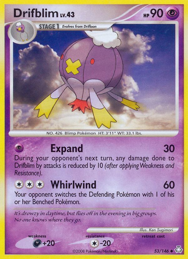Drifblim – Legends Awakened 53/146 Pokémon card