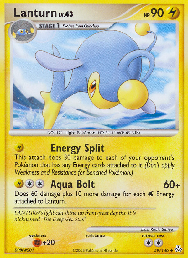 Lanturn – Legends Awakened 59/146 Pokémon card