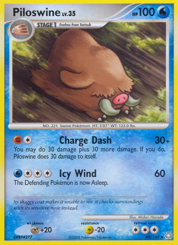 Piloswine – Legends Awakened 69/146 Pokémon card