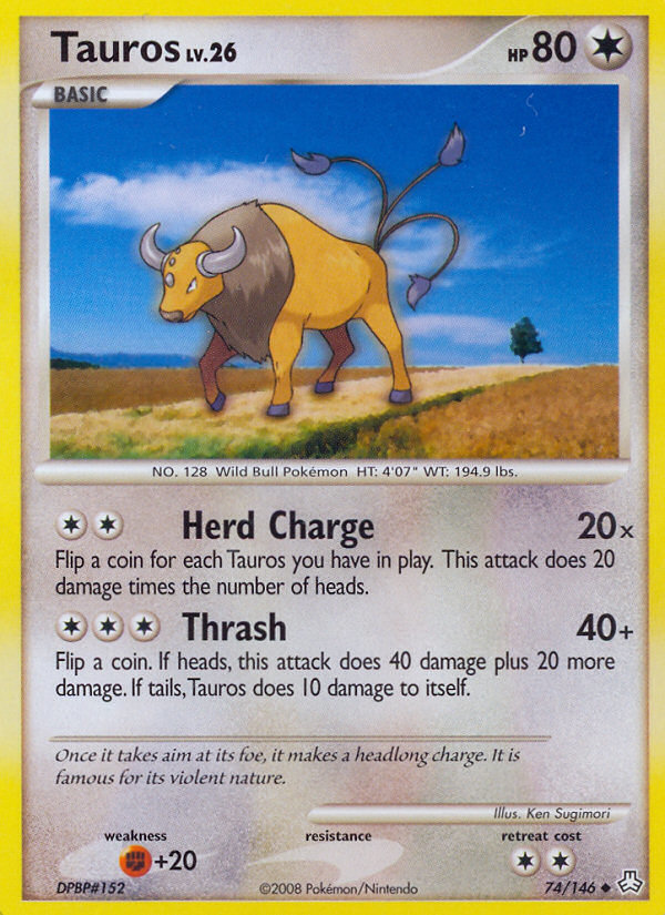 Tauros – Legends Awakened 74/146 Pokémon card