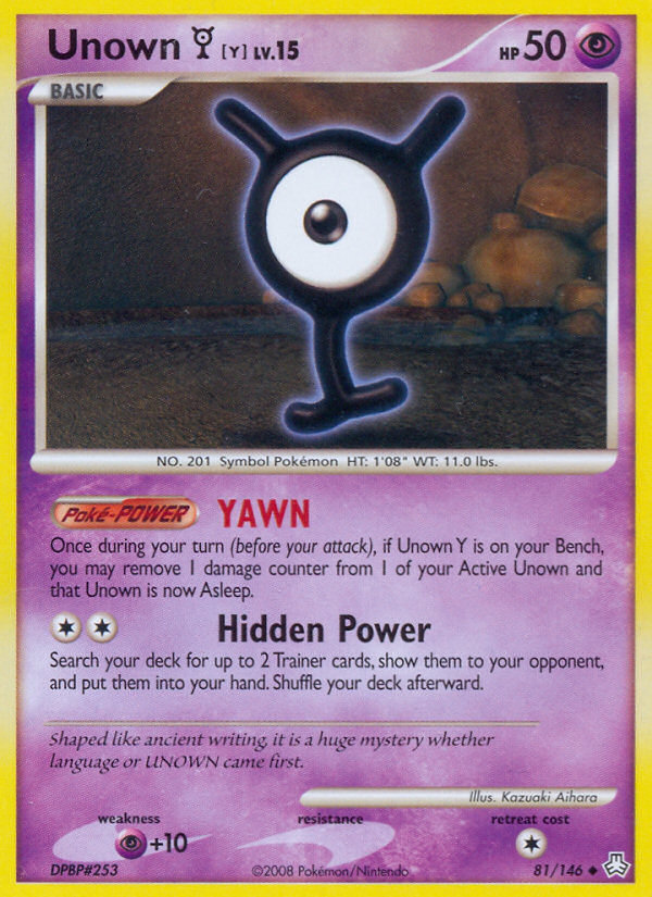 Unown [Y] – Legends Awakened 81/146 Pokémon card