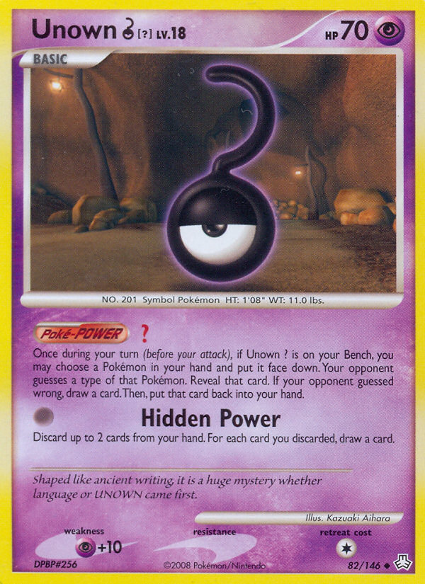 Unown [?] – Legends Awakened 82/146 Pokémon card