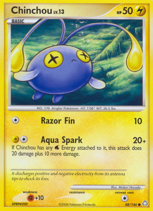 Chinchou – Legends Awakened 88/146 Pokémon card