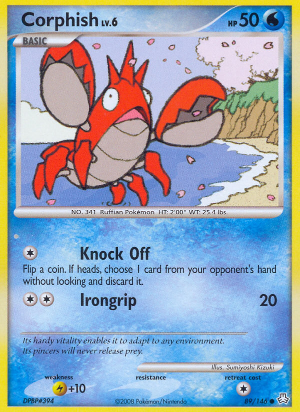 Corphish – Legends Awakened 89/146 Pokémon card