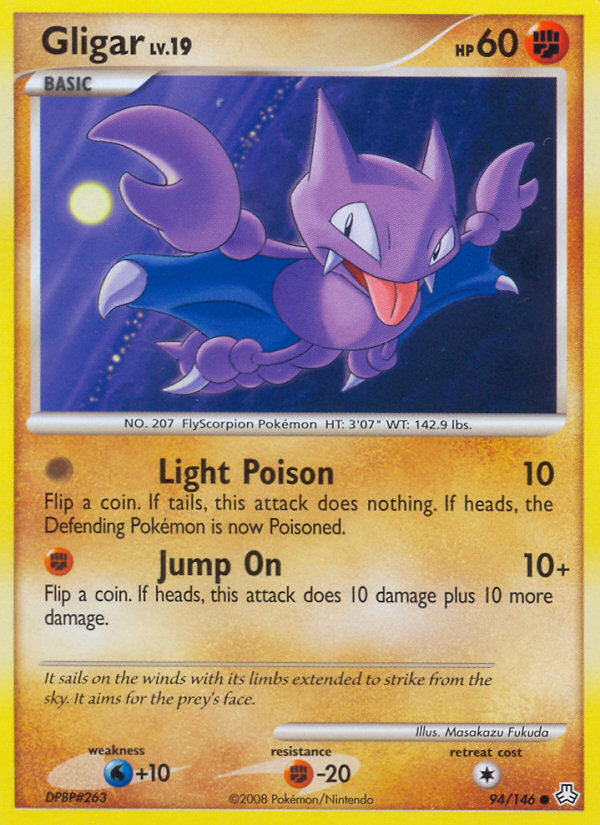 Gligar – Legends Awakened 94/146 Pokémon card