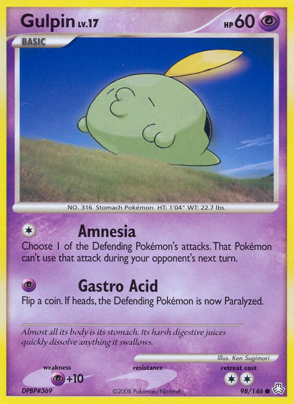 Gulpin – Legends Awakened 98/146 Pokémon card