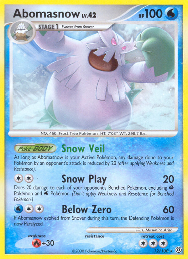 Abomasnow – Stormfront 12/100 Pokémon card