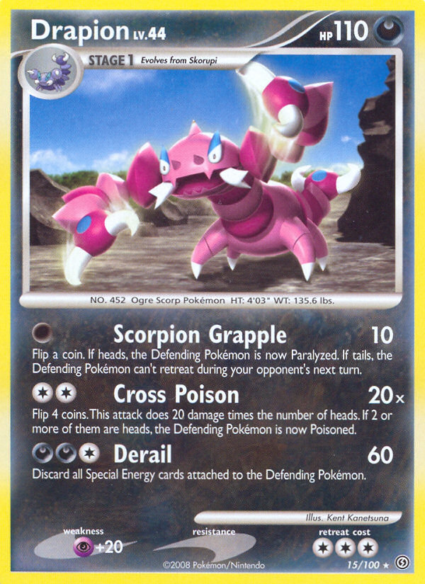 Drapion – Stormfront 15/100 Pokémon card