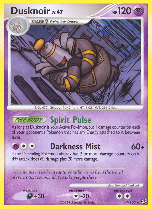 Dusknoir – Stormfront 17/100 Pokémon card