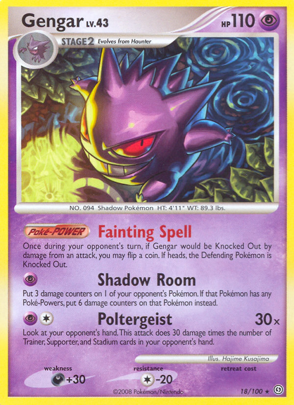 Gengar – Stormfront 18/100 Pokémon card