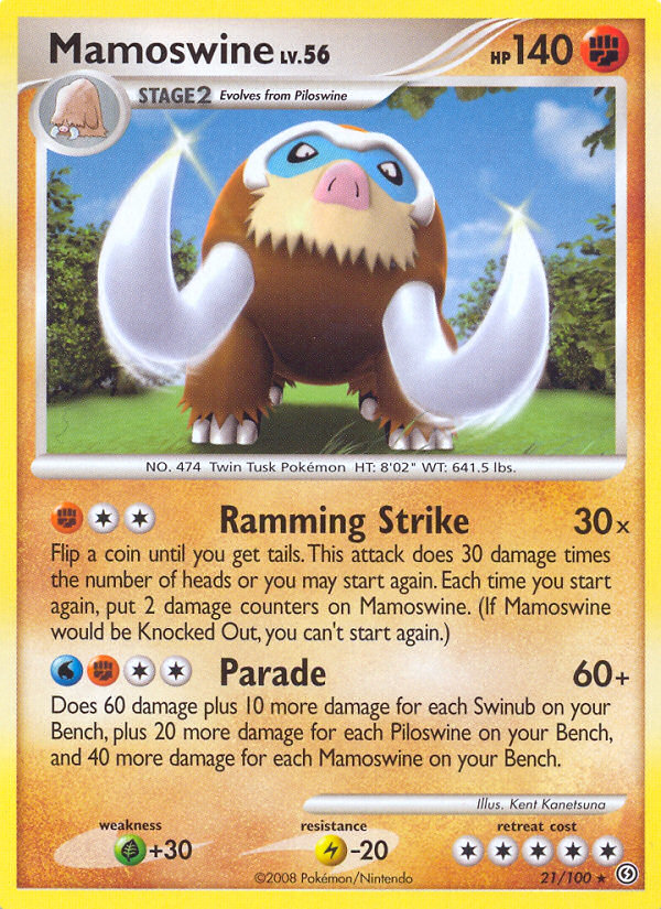 Mamoswine – Stormfront 21/100 Pokémon card