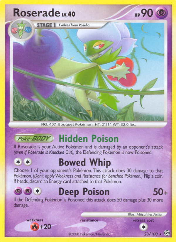Roserade – Stormfront 23/100 Pokémon card
