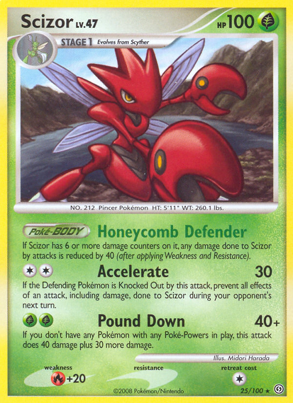 Scizor – Stormfront 25/100 Pokémon card