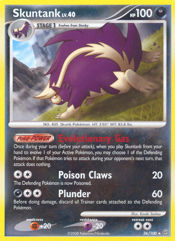 Skuntank – Stormfront 26/100 Pokémon card