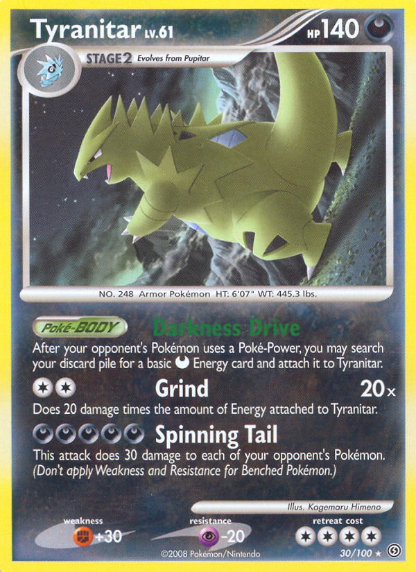 Tyranitar – Stormfront 30/100 Pokémon card
