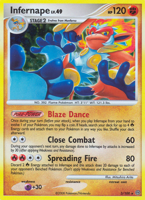 Infernape – Stormfront 3/100 Pokémon card