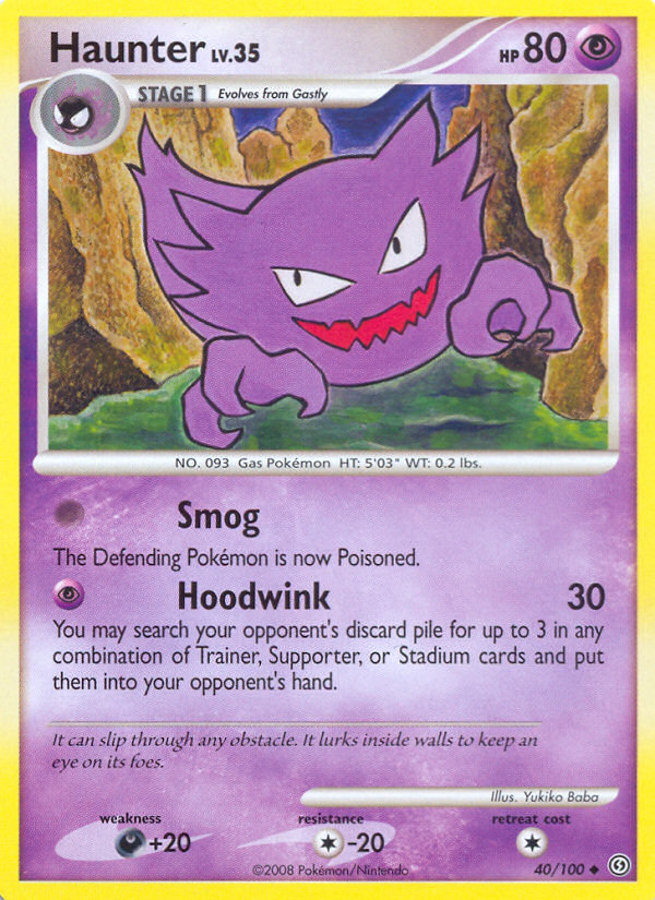 Haunter – Stormfront 40/100 Pokémon card