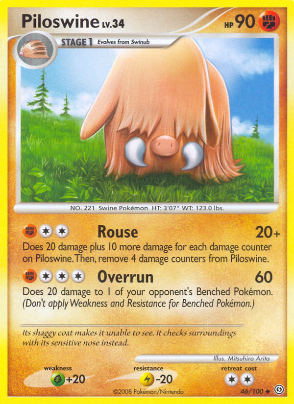 Piloswine – Stormfront 46/100 Pokémon card