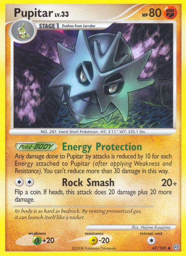 Pupitar – Stormfront 47/100 Pokémon card