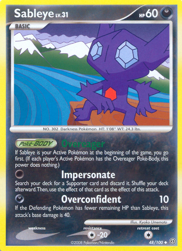 Sableye – Stormfront 48/100 Pokémon card