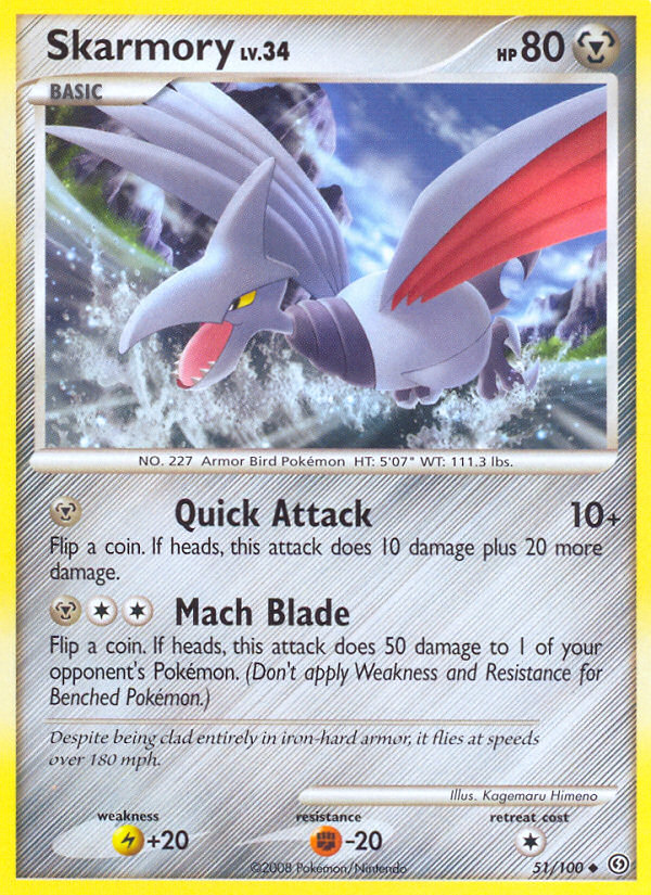 Skarmory – Stormfront 51/100 Pokémon card
