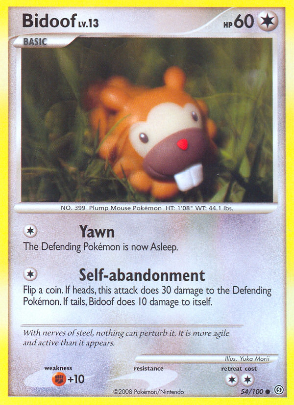 Bidoof – Stormfront 54/100 Pokémon card