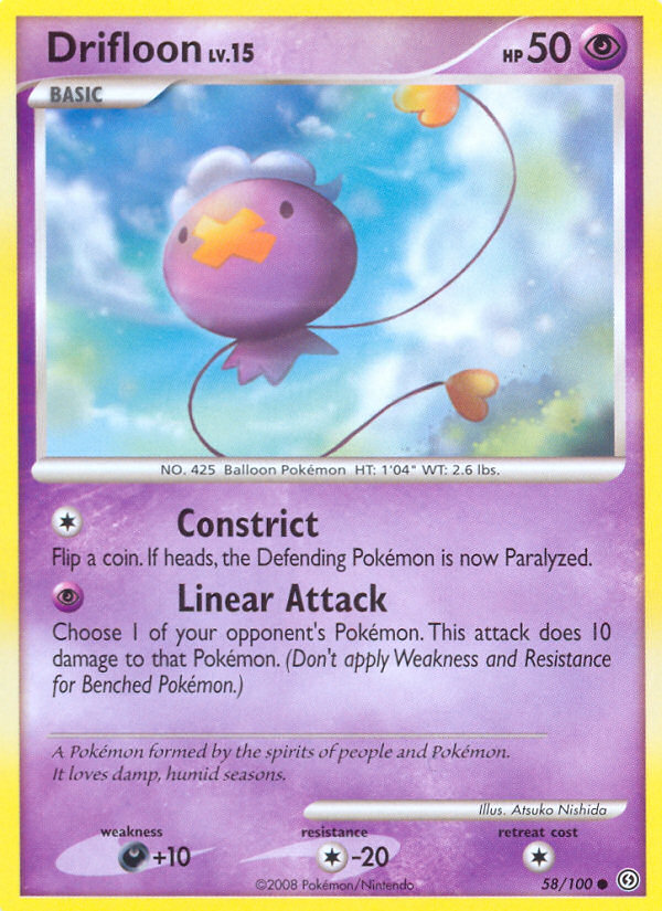 Drifloon – Stormfront 58/100 Pokémon card