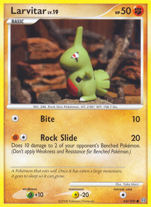 Larvitar – Stormfront 63/100 Pokémon card