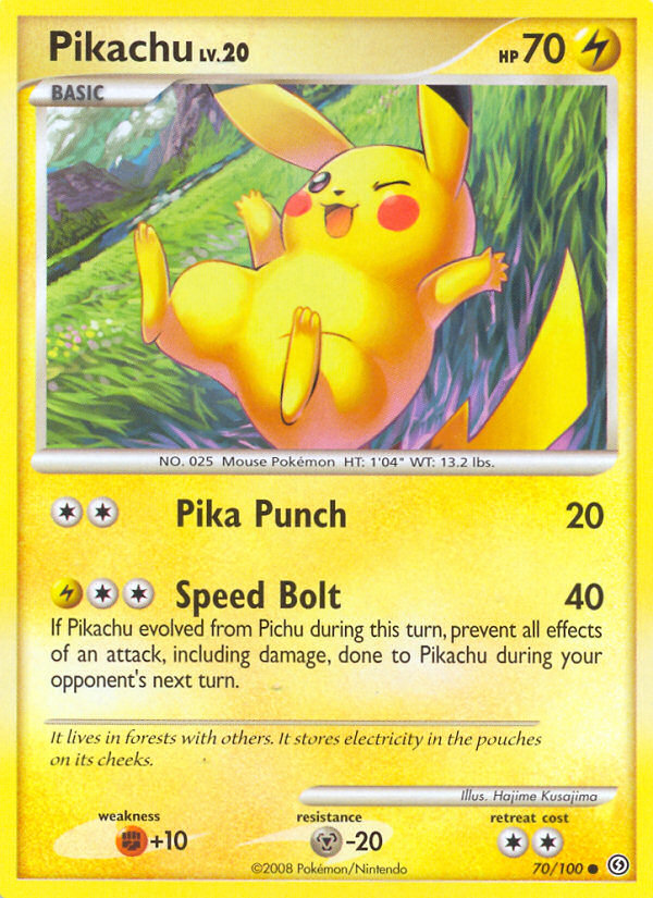 Pikachu – Stormfront 70/100 Pokémon card