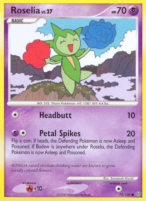 Roselia – Stormfront 72/100 Pokémon card