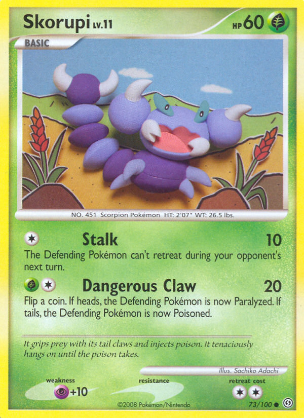Skorupi – Stormfront 73/100 Pokémon card