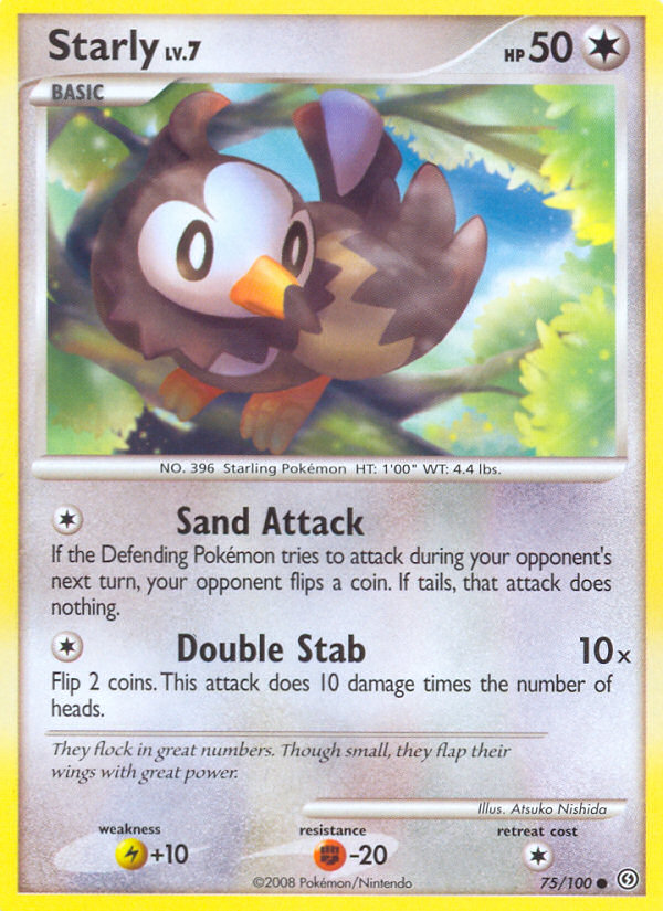 Starly – Stormfront 75/100 Pokémon card
