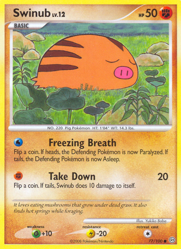 Swinub – Stormfront 77/100 Pokémon card