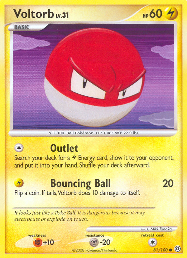 Voltorb – Stormfront 81/100 Pokémon card