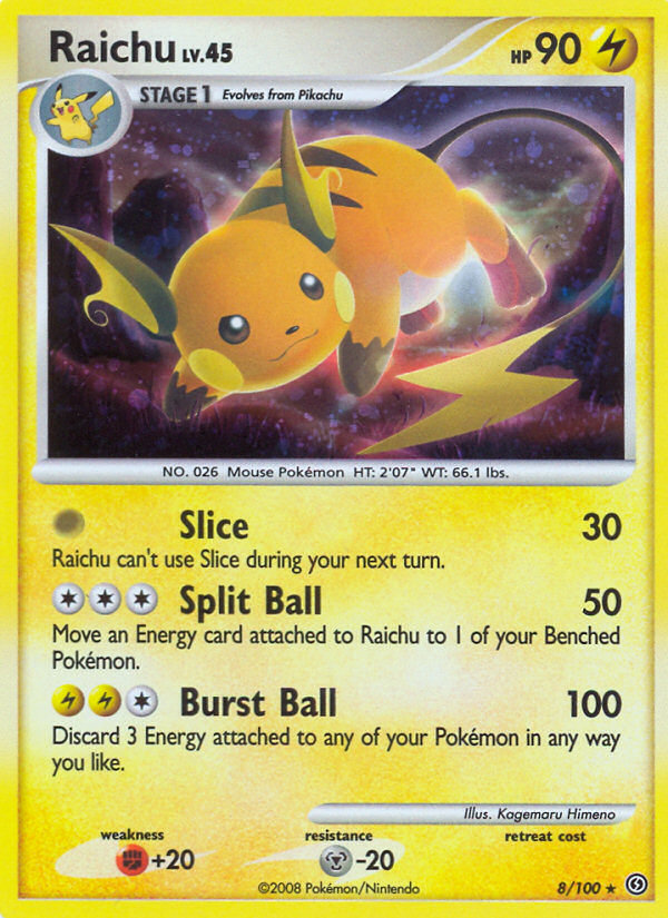 Raichu – Stormfront 8/100 Pokémon card