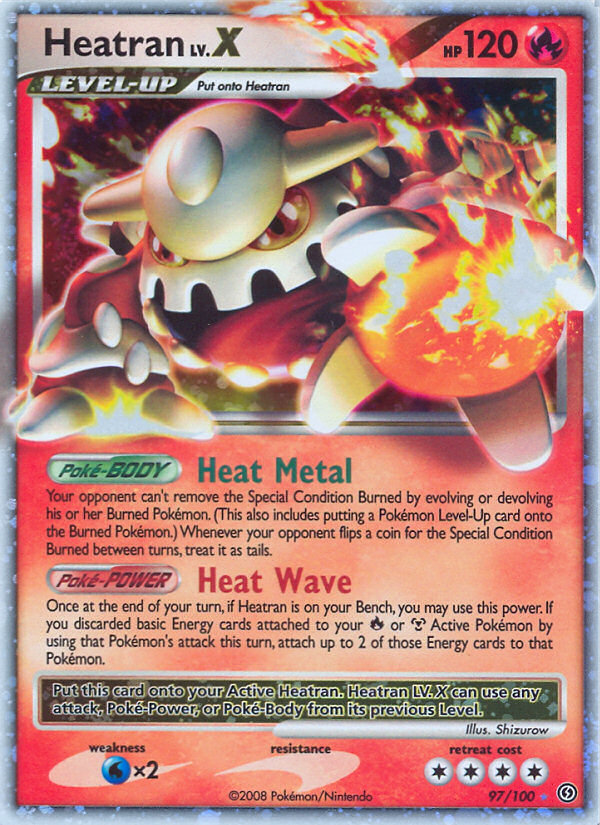 Heatran LV.X – Stormfront 97/100 Pokémon card