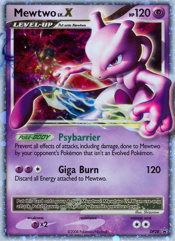 Mewtwo LV.X – DP Black Star Promos DP28 Pokémon card