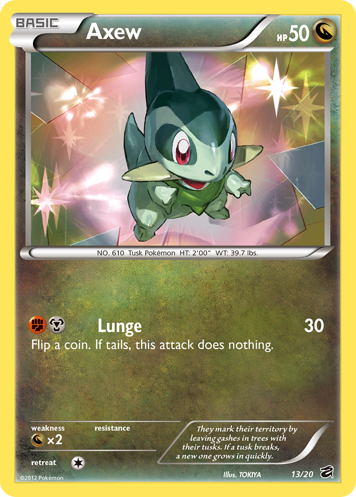 Axew – Dragon Vault 13/20 Pokémon card