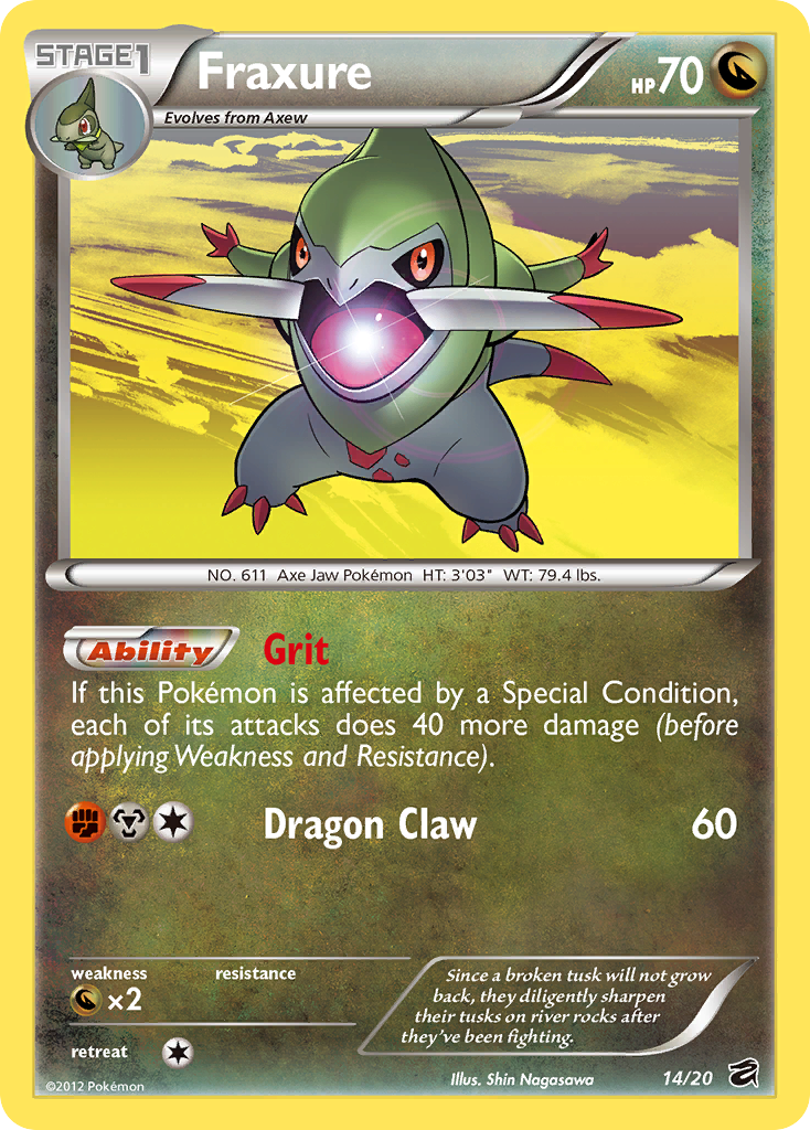 Fraxure – Dragon Vault 14/20 Pokémon card