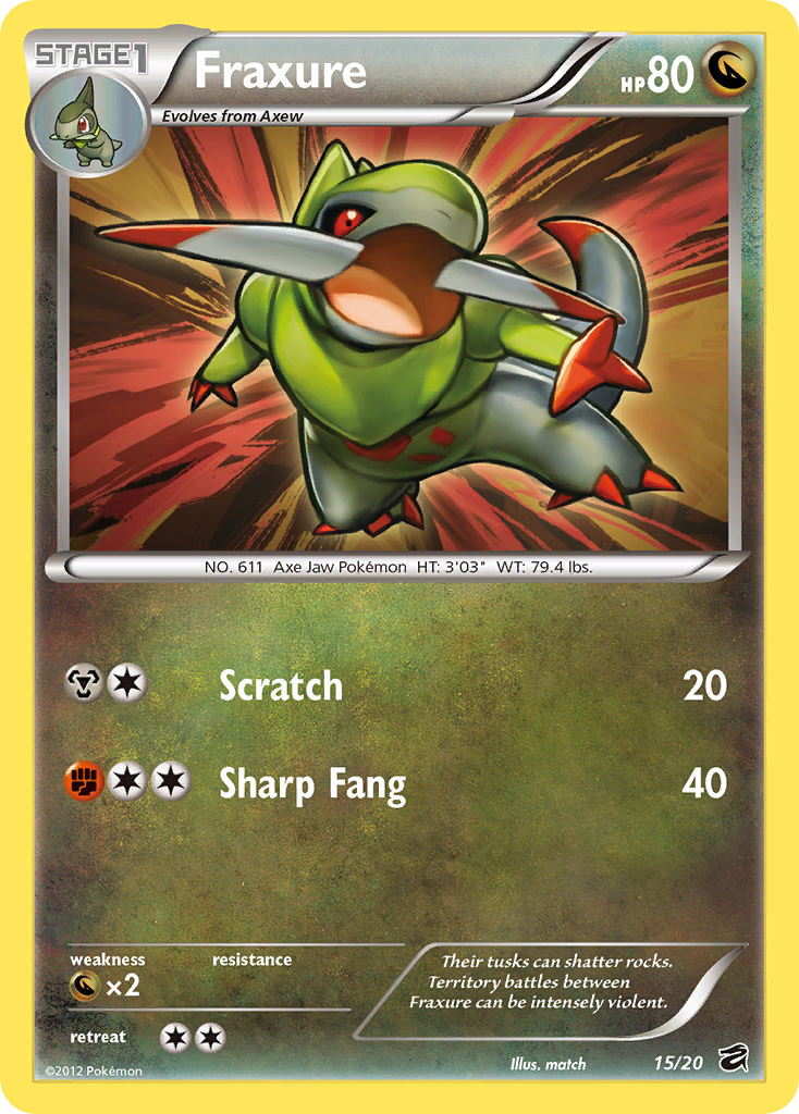 Fraxure – Dragon Vault 15/20 Pokémon card