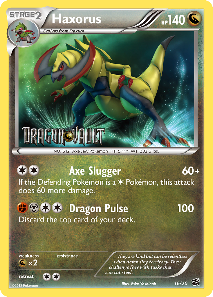 Haxorus – Dragon Vault 16/20 Pokémon card